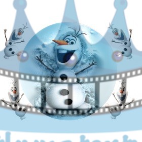 FROZEN - Snehuliak Olaf  Ľadové Kráľovstvo - jedlý obrázok/ oblátka na tortu